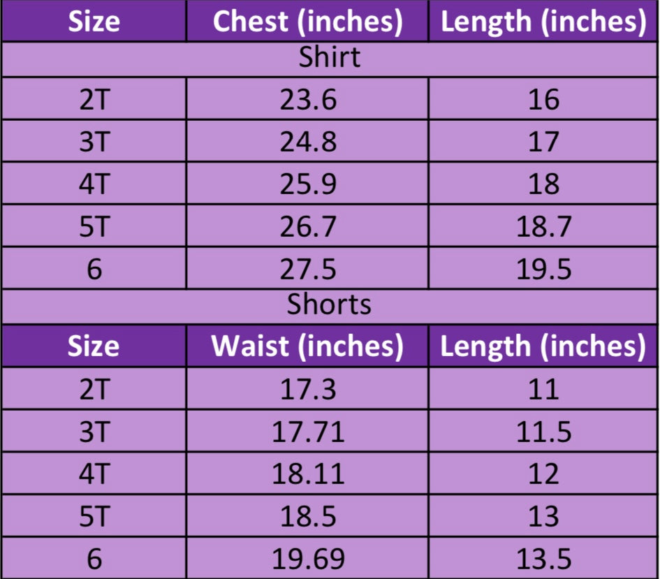 Orange and Navy Collared Shirt and Short Set